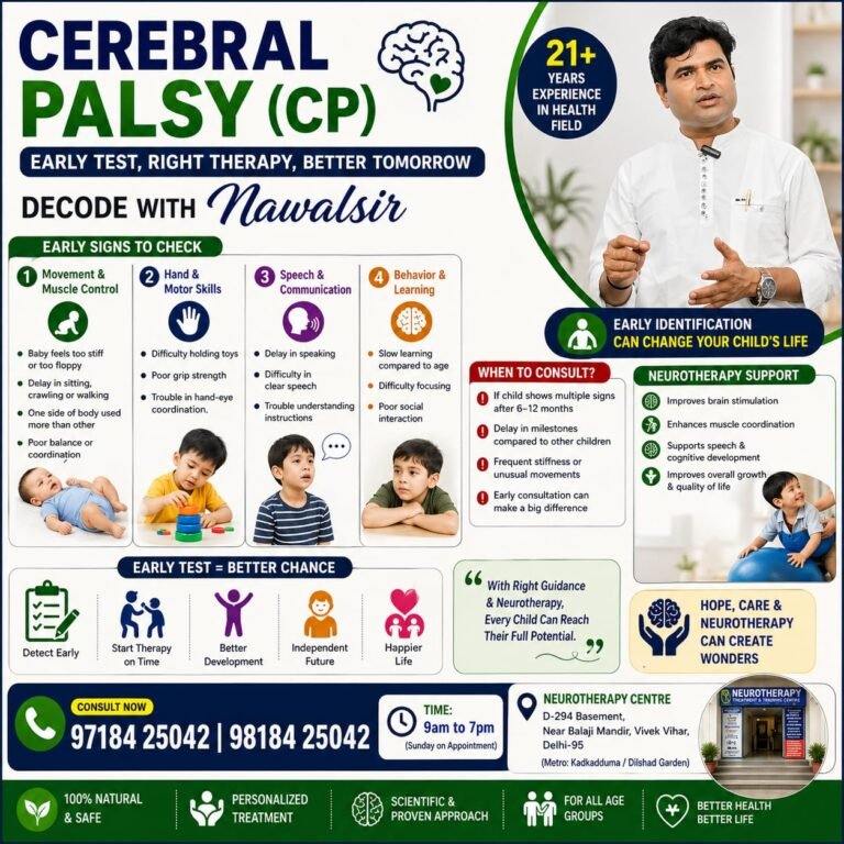 सेरेब्रल पाल्सी लाइलाज बीमारी नहीं है, न्यूरोथैरेपी अपनाओं आपके विशेष बच्चों का विशेष इलाज है न्यूरोथैरेपी चिकित्सा